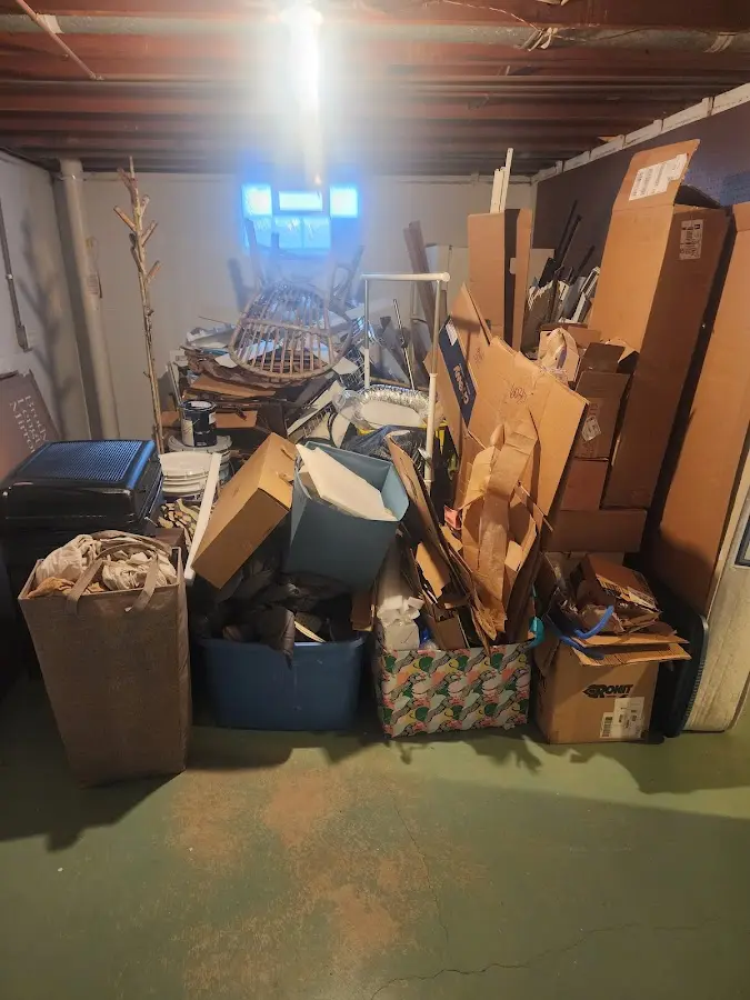 Roll-off dumpster container at job site for Roll Off Dumpster Rental in Camp Hill